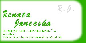 renata janecska business card